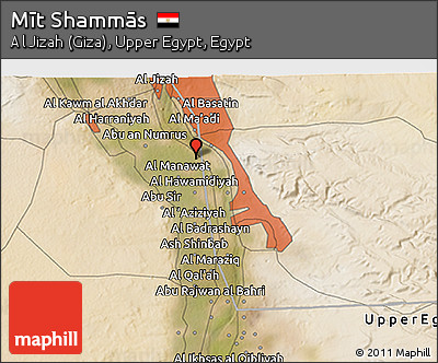 Satellite 3D Map of Mīt Shammās