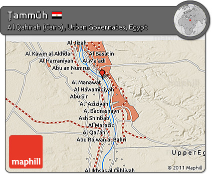 Shaded Relief 3D Map of Ţammūh