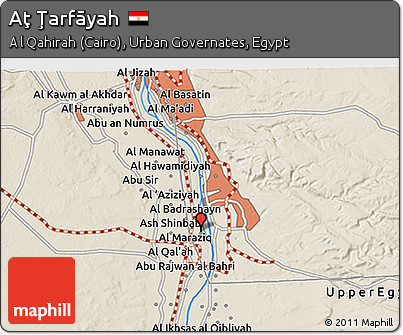 Shaded Relief 3D Map of Aţ Ţarfāyah