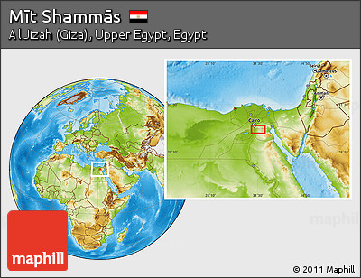Physical Location Map of Mīt Shammās