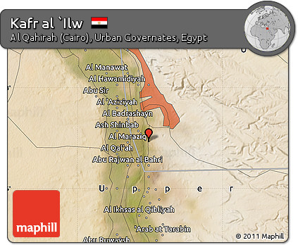 Satellite Map of Kafr Al `Ilw