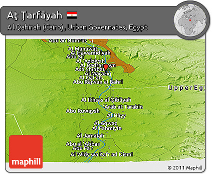 Physical Panoramic Map of Aţ Ţarfāyah