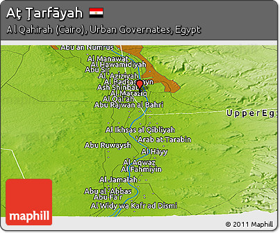 Physical Panoramic Map of Aţ Ţarfāyah