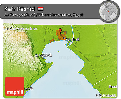 Physical 3D Map of Kafr Rāshid