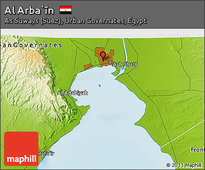 Physical 3D Map of Al Arba`īn