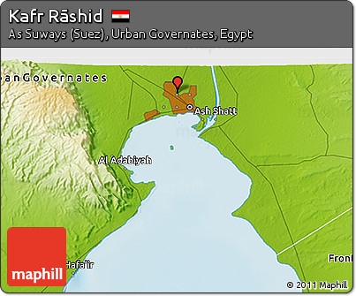 Physical 3D Map of Kafr Rāshid