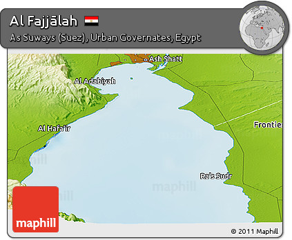 Physical Panoramic Map of Al Fajjālah