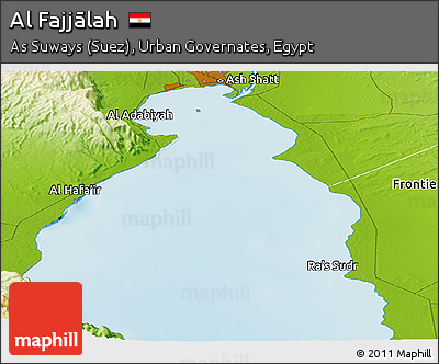 Physical Panoramic Map of Al Fajjālah