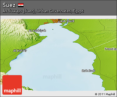 Physical Panoramic Map of Suez