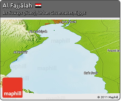 Physical Panoramic Map of Al Fajjālah