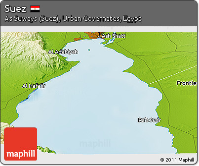 Physical Panoramic Map of Suez