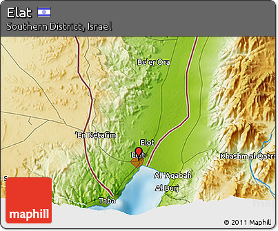 Physical 3D Map of Elat