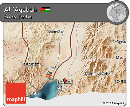 Satellite 3D Map of Al `Aqabah