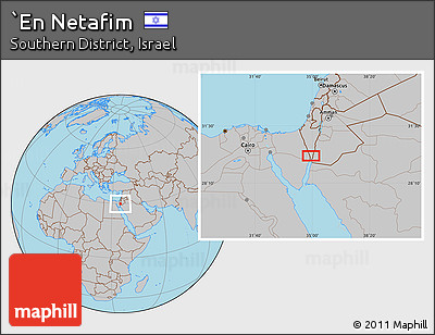 Gray Location Map of `En Netafim