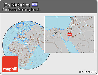 Gray Location Map of `En Netafim