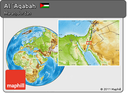 Physical Location Map of Al `Aqabah