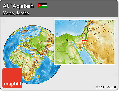 Physical Location Map of Al `Aqabah