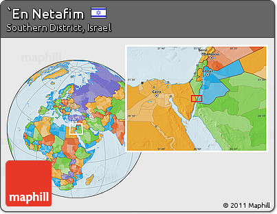 Political Location Map of `En Netafim