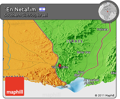 Political Panoramic Map of `En Netafim