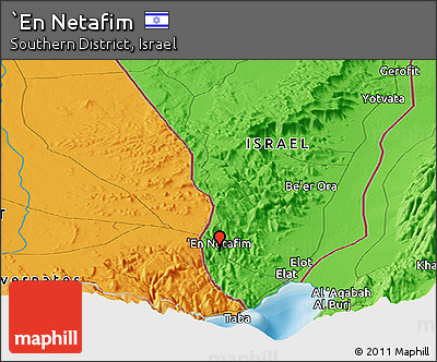 Political Panoramic Map of `En Netafim