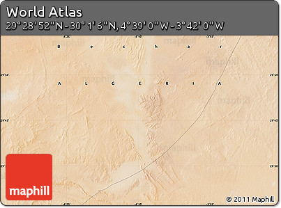 Satellite Map of the Area around 29° 44' 59" N, 4° 10' 30" W