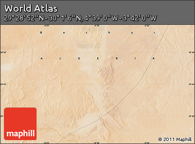 Satellite Map of the Area around 29° 44' 59" N, 4° 10' 30" W