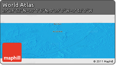 Political Panoramic Map of the Area around 29° 44' 59" N, 4° 10' 30" W