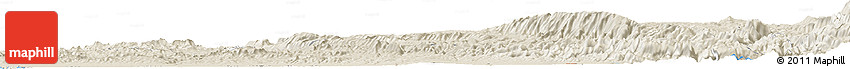 Shaded Relief Horizon Map of Mīshān-e Kūchek