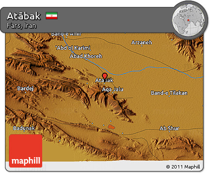 Physical 3D Map of Atābak