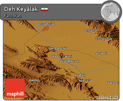 Physical 3D Map of Deh Keyālak