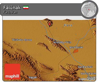 Physical 3D Map of Fālūnak