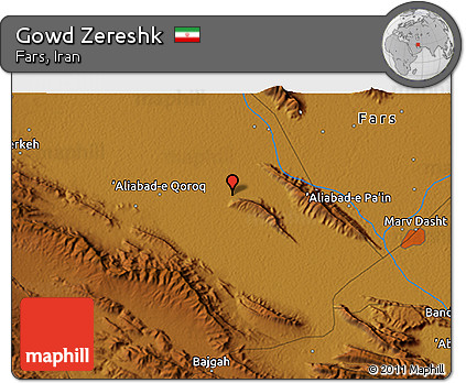 Physical 3D Map of Gowd Zereshk