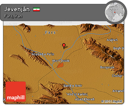 Physical 3D Map of Jevenjān