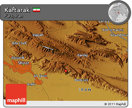 Physical 3D Map of Kaftarak