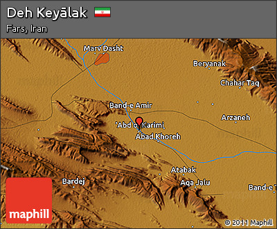 Physical 3D Map of Deh Keyālak