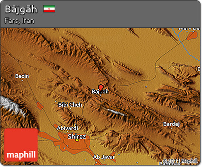 Physical 3D Map of Bājgāh