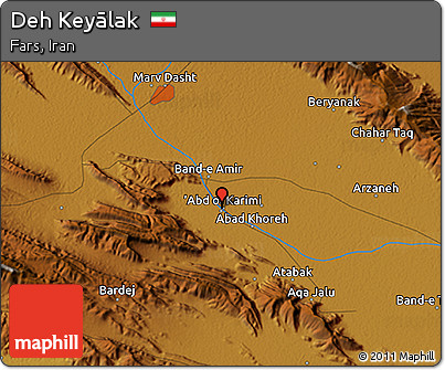 Physical 3D Map of Deh Keyālak