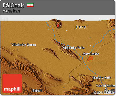 Physical 3D Map of Fālūnak