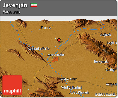 Physical 3D Map of Jevenjān