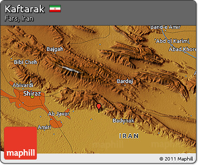 Physical 3D Map of Kaftarak