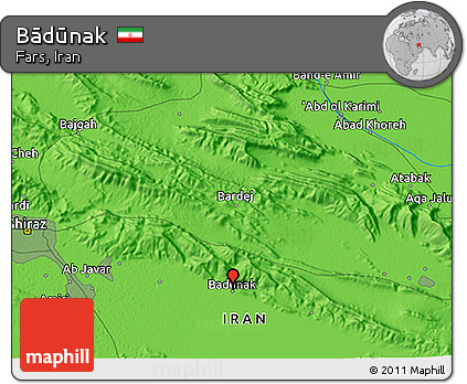 Political 3D Map of Bādūnak