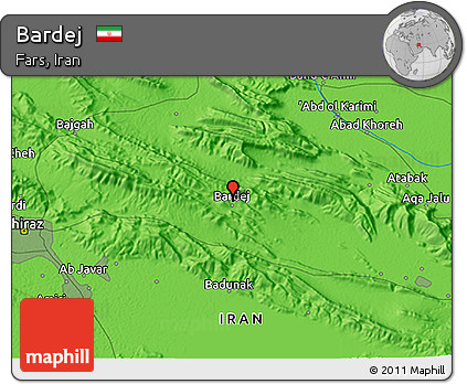 Political 3D Map of Bardej