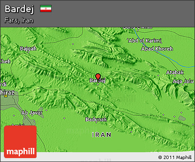 Political 3D Map of Bardej