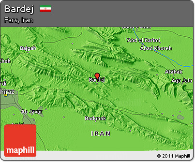 Political 3D Map of Bardej