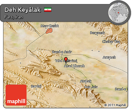Satellite 3D Map of Deh Keyālak