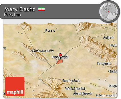 Satellite 3D Map of Marv Dasht