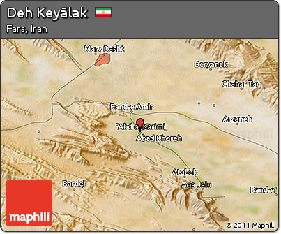 Satellite 3D Map of Deh Keyālak