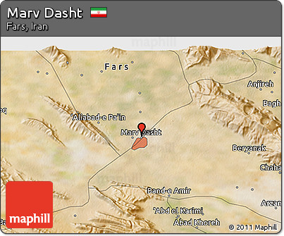 Satellite 3D Map of Marv Dasht