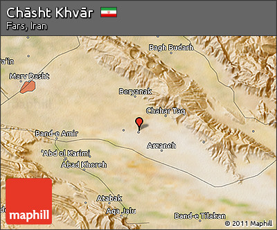 Satellite 3D Map of Chāsht Khvār