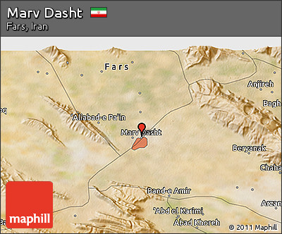 Satellite 3D Map of Marv Dasht